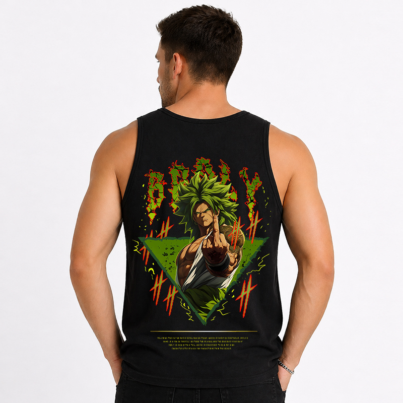 Dragon Ball Anime Broly Cartoon Print Cotton Tank Top