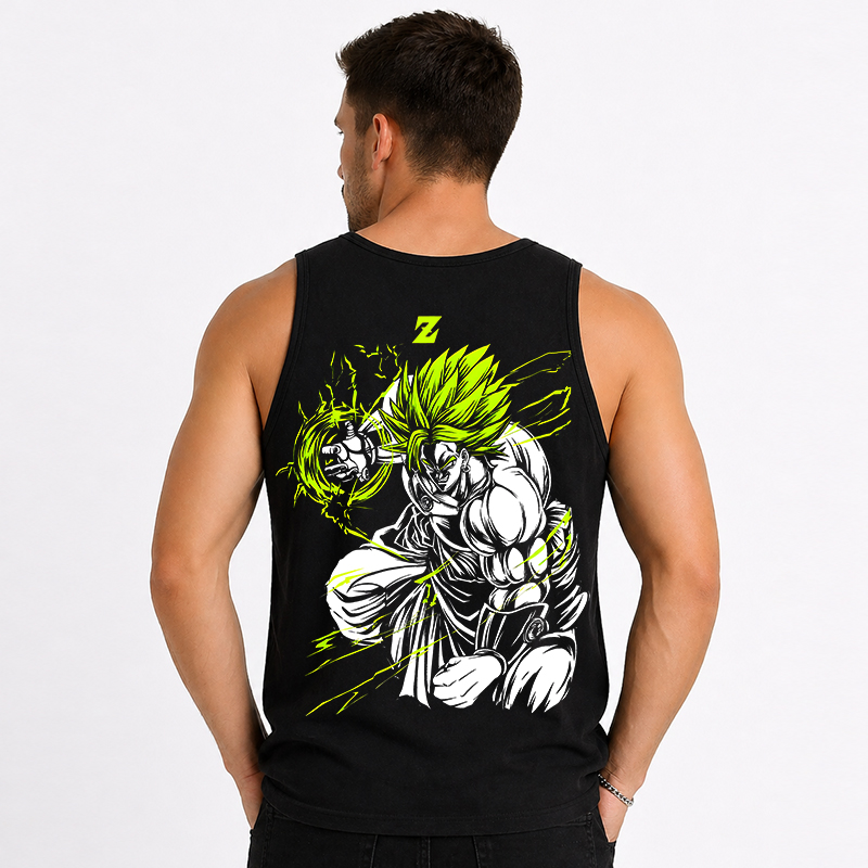 Dragon Ball Anime Broly Cartoon Print Cotton Tank Top