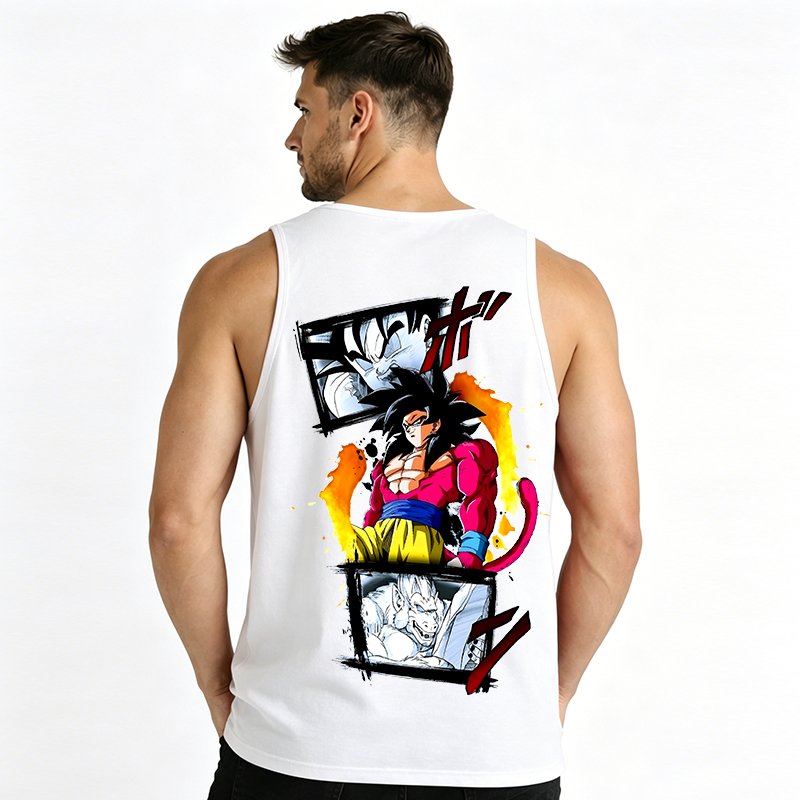 Dragon Ball Anime Goku Cartoon Print Cotton Tank Top
