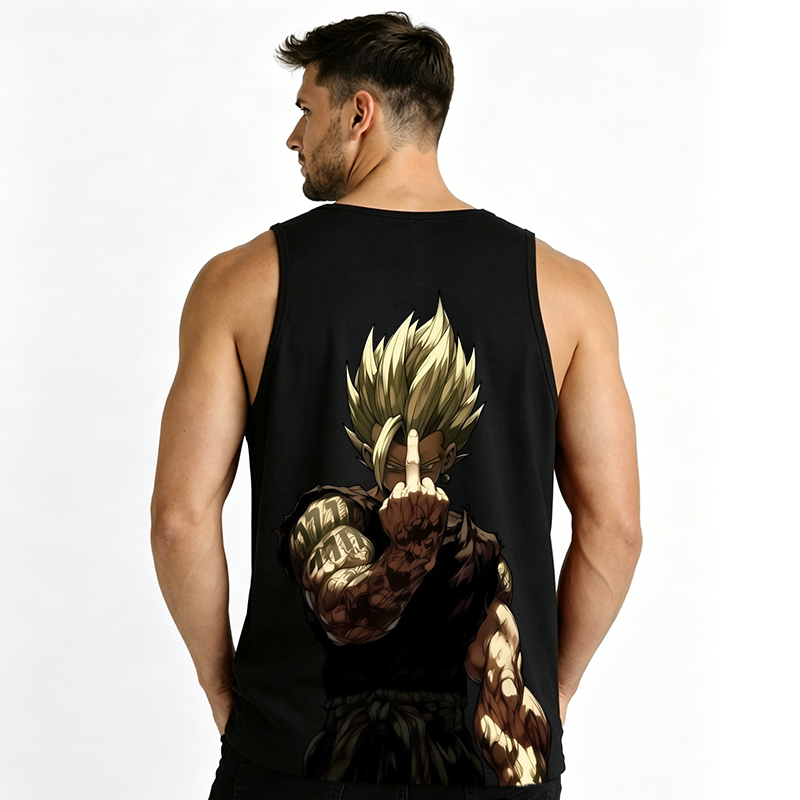 Dragon Ball Anime Goku Cartoon Print Cotton Tank Top
