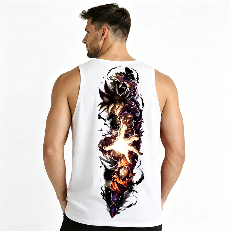 Dragon Ball Anime Goku Cartoon Print Cotton Tank Top