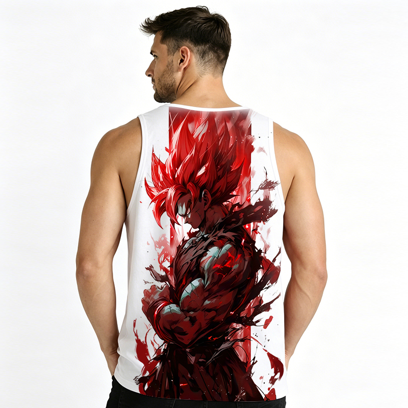Dragon Ball Anime Goku Cartoon Print Cotton Tank Top