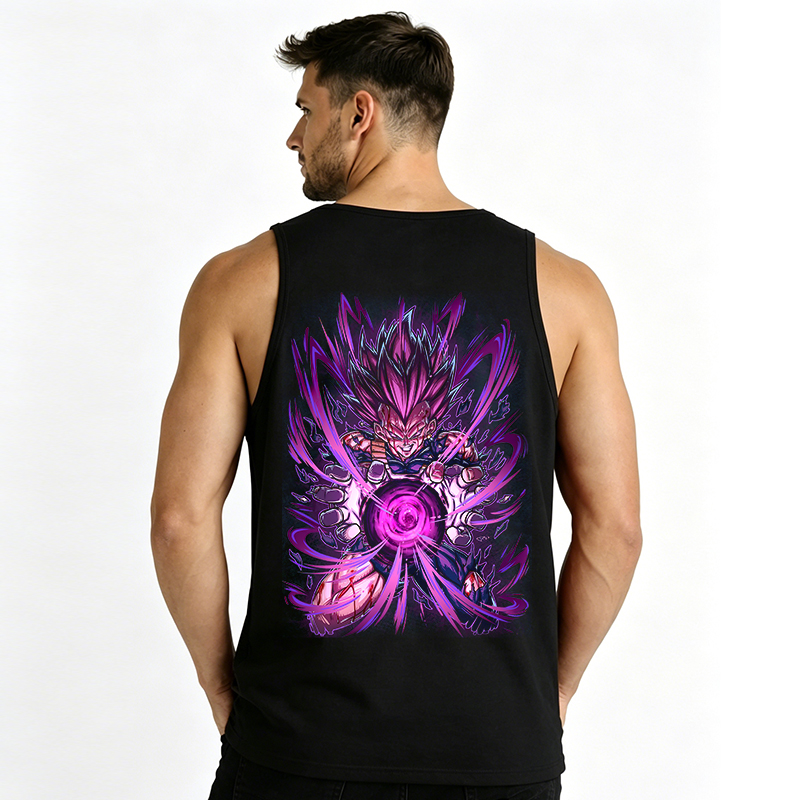 Dragon Ball Anime Vegeta Cartoon Print Cotton Tank Top