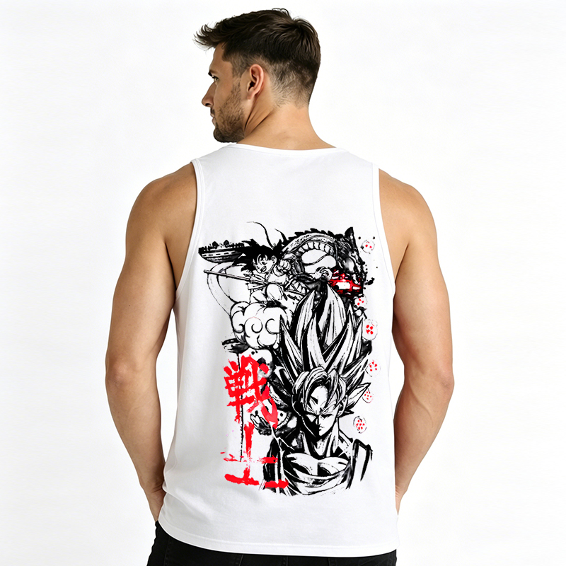 Dragon Ball Anime Goku Cartoon Print Cotton Tank Top