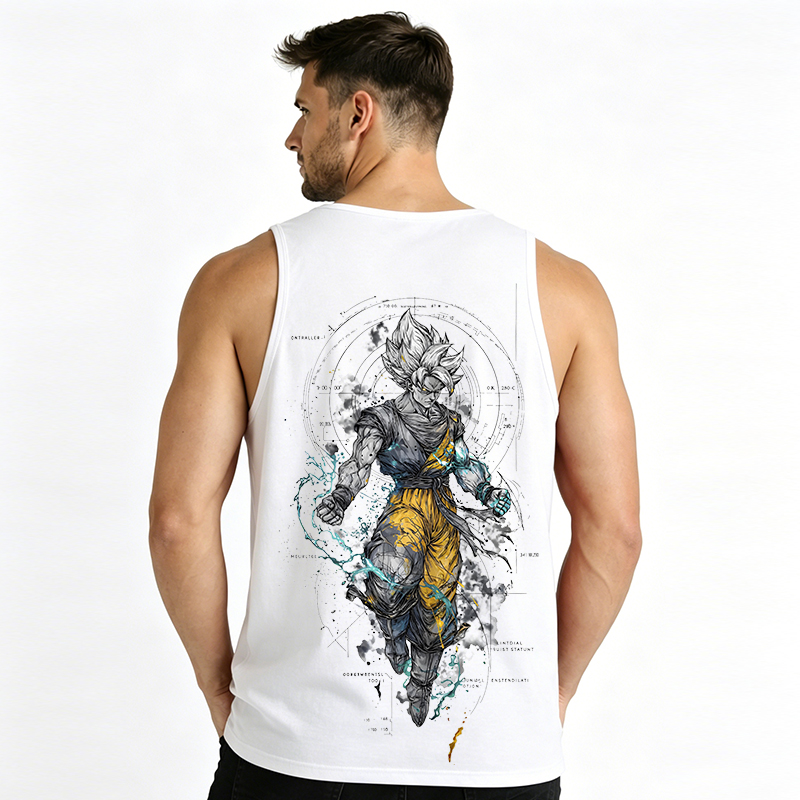 Dragon Ball Anime Goku Cartoon Print Cotton Tank Top