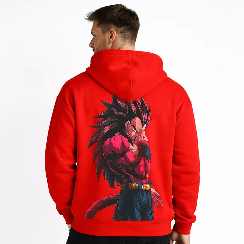 Dragon Ball Anime Vegeta Cartoon Print Cotton Hoodie
