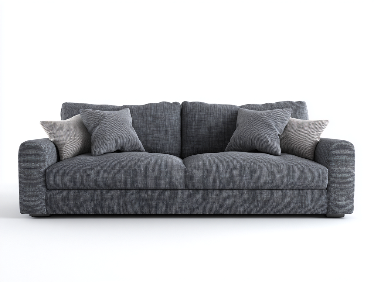 Divano lineare-Tessuto tecnico-190x95x86 cm-Grigio scuro-Stile moderno-Silaidecor