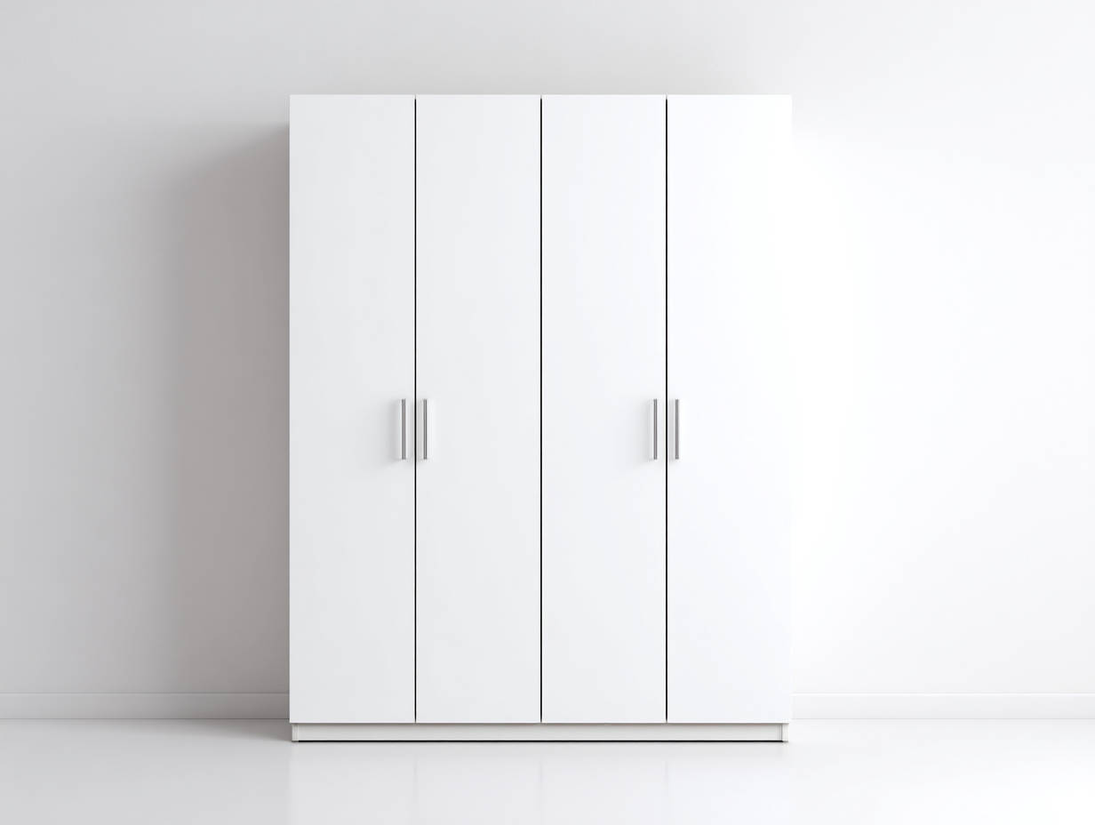 Armadio - legno - 170x55x200 cm - bianco - moderno-Silaidecor