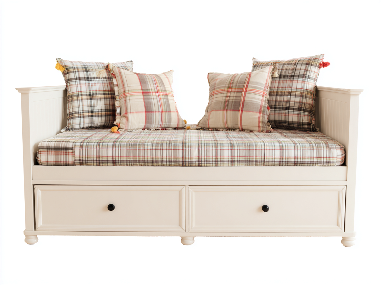 Divano letto-Legno-Tessuto-210x98x87 cm-Bianco crema-Beige marrone-Classico-Silaidecor