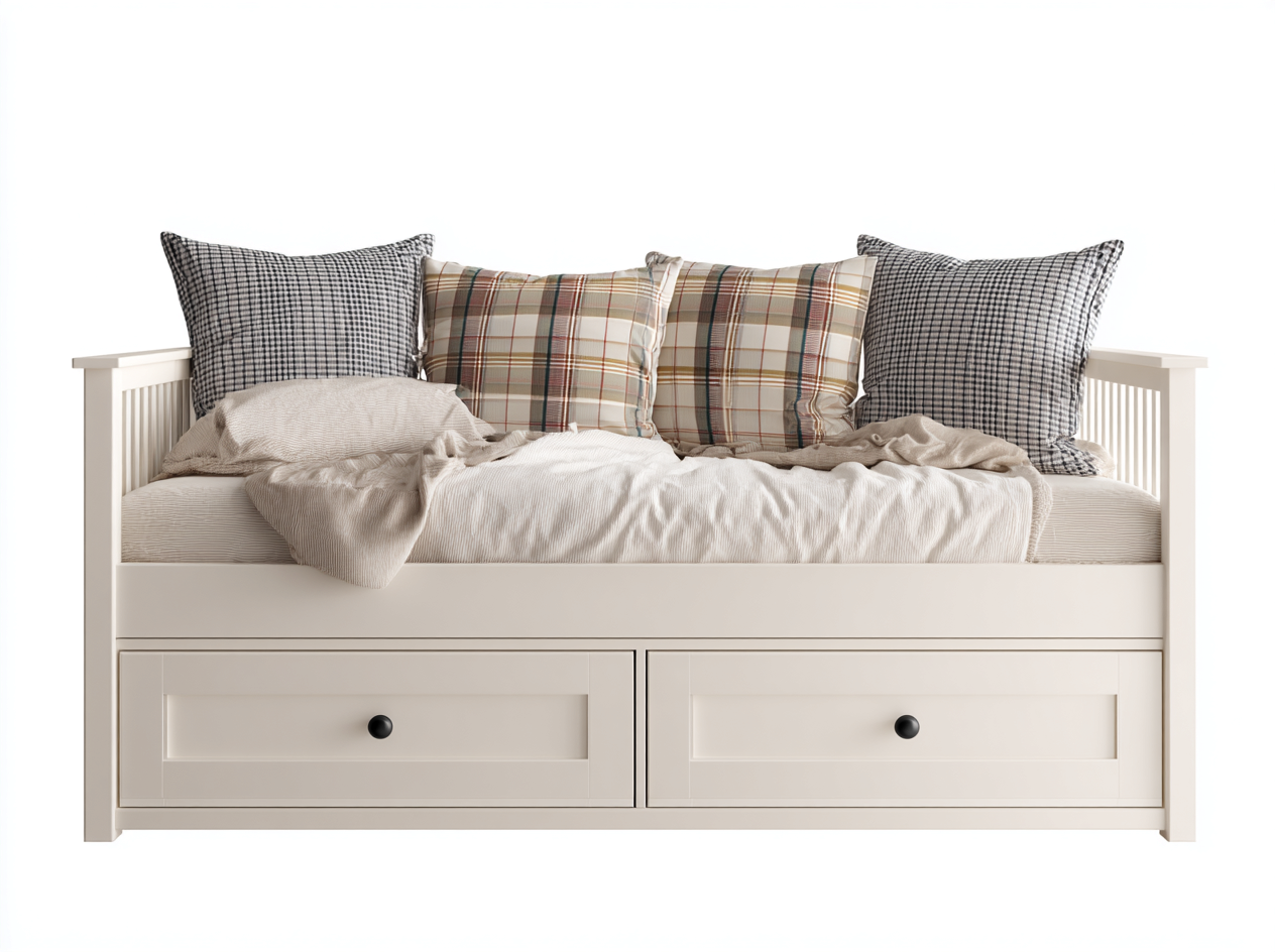 Divano letto-Legno-Tessuto-214x100x88 cm-Bianco-Beige-Classico-Silaidecor