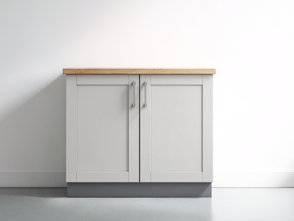 Credenza - legno massello - legno ingegnerizzato - 88x39x90 cm - grigio chiaro-legno naturale - stile moderno essenziale-Cotaraspace