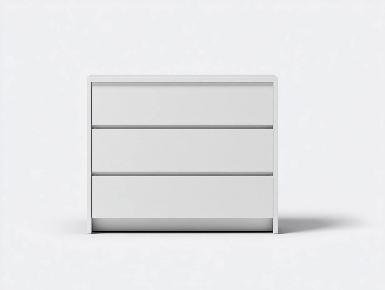 Comodino - legno ingegnerizzato - 70x41x70 cm - bianco - essenziale-Domolohaus