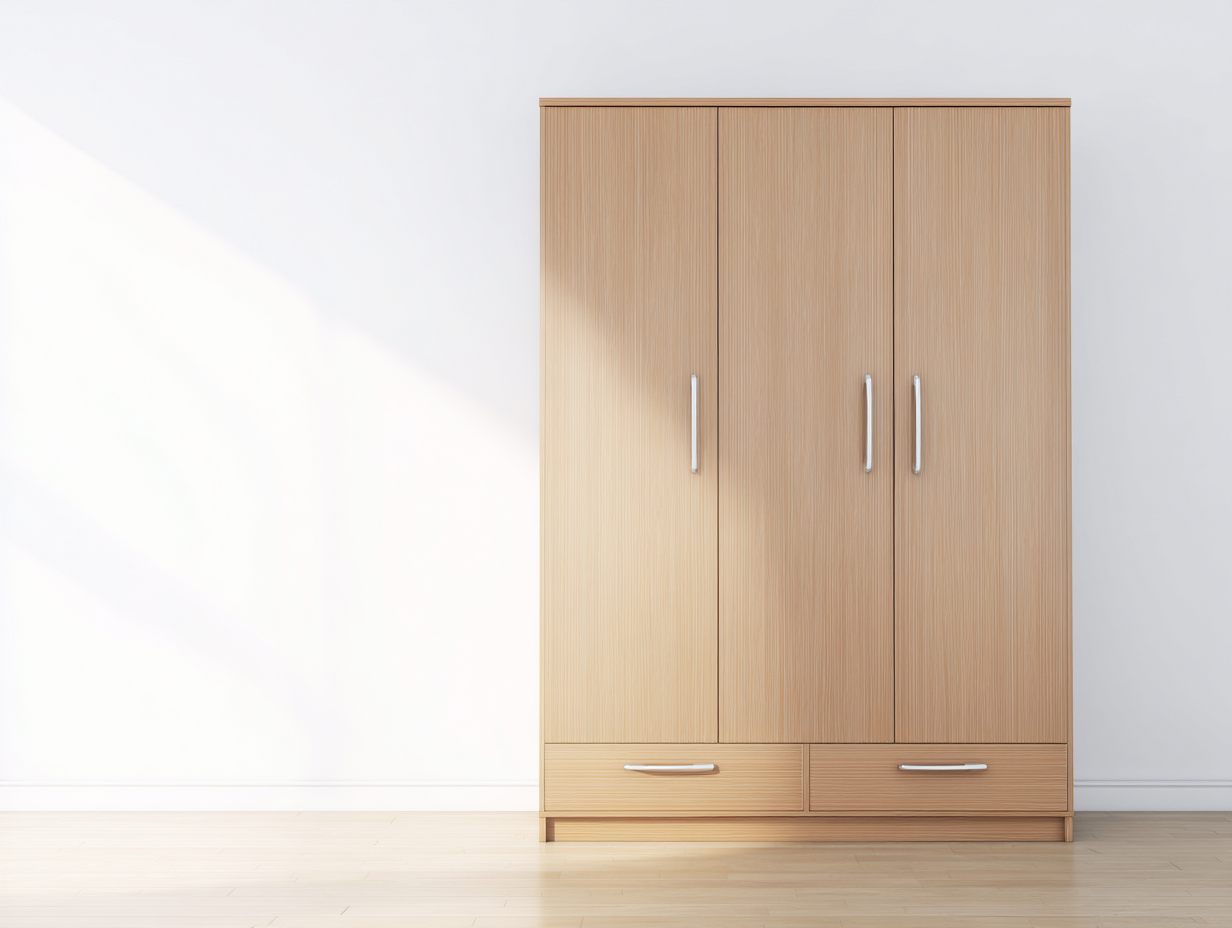Armadio - legno ingegnerizzato - 148x52x190 cm - rovere naturale - nordico-Domolohaus