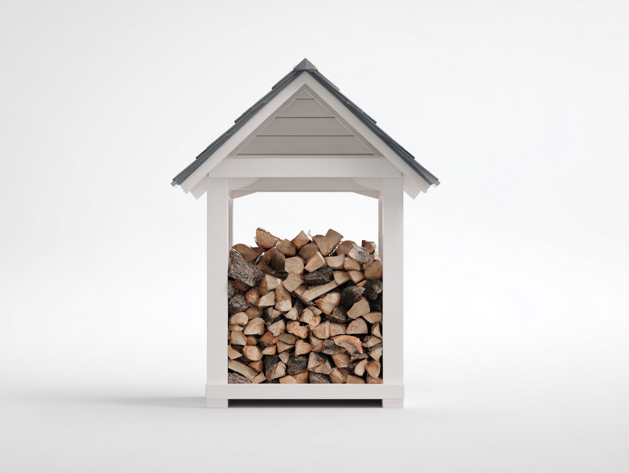 Portalegna - legno - 90x45x150 cm - bianco-grigio - minimalista-Domolohaus