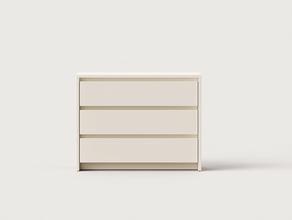 Comodino - legno ingegnerizzato - 86x41x69 cm - avorio - moderno-Domolohaus