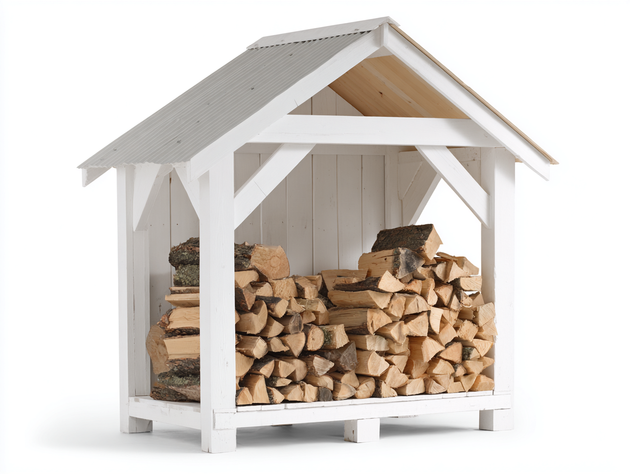 Portalegna - legno - 180x70x170 cm - bianco-naturale - rustico-Domolohaus