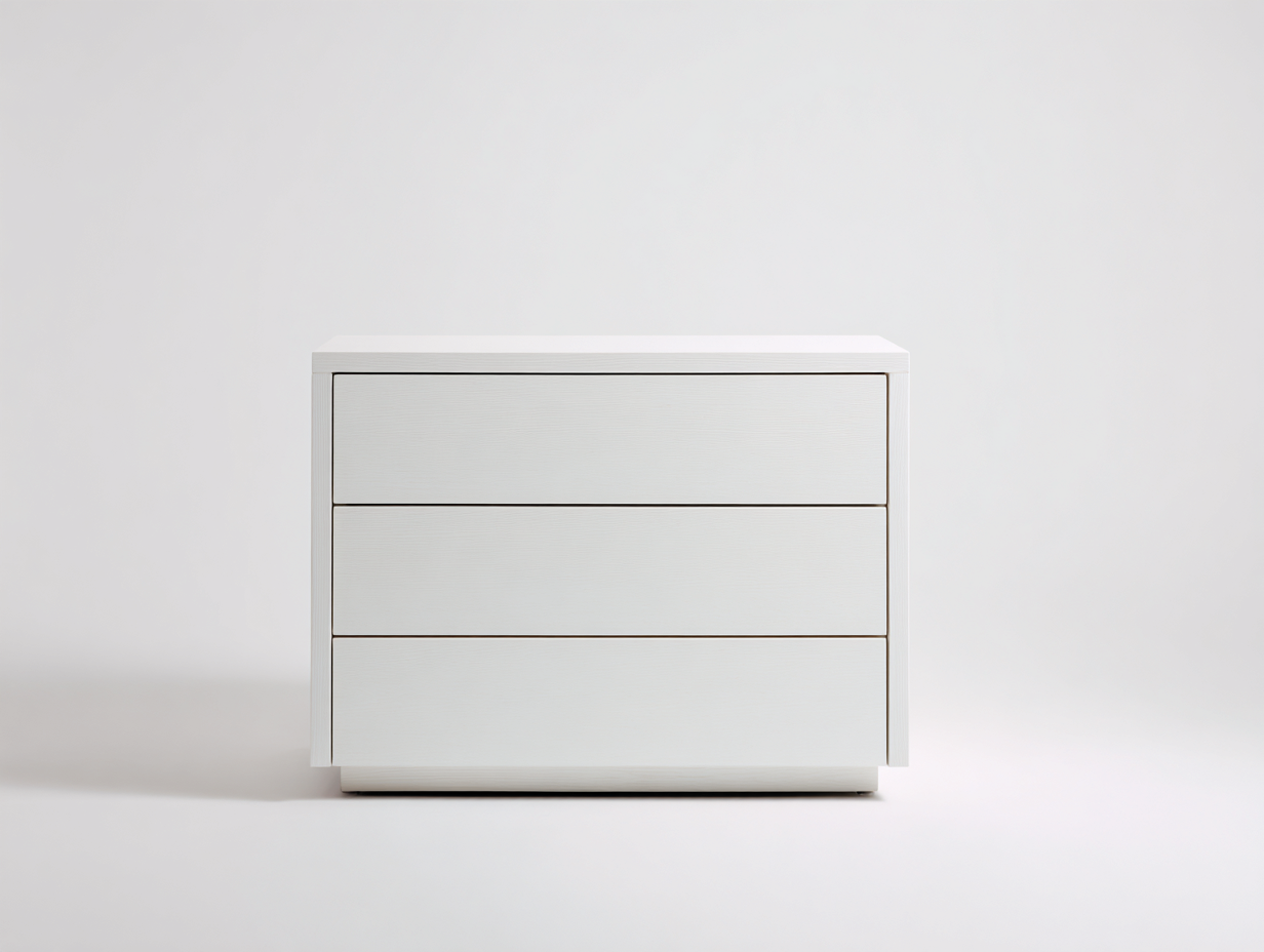 Comodino - legno ingegnerizzato - 74x42x70 cm - bianco - moderno-Domolohaus