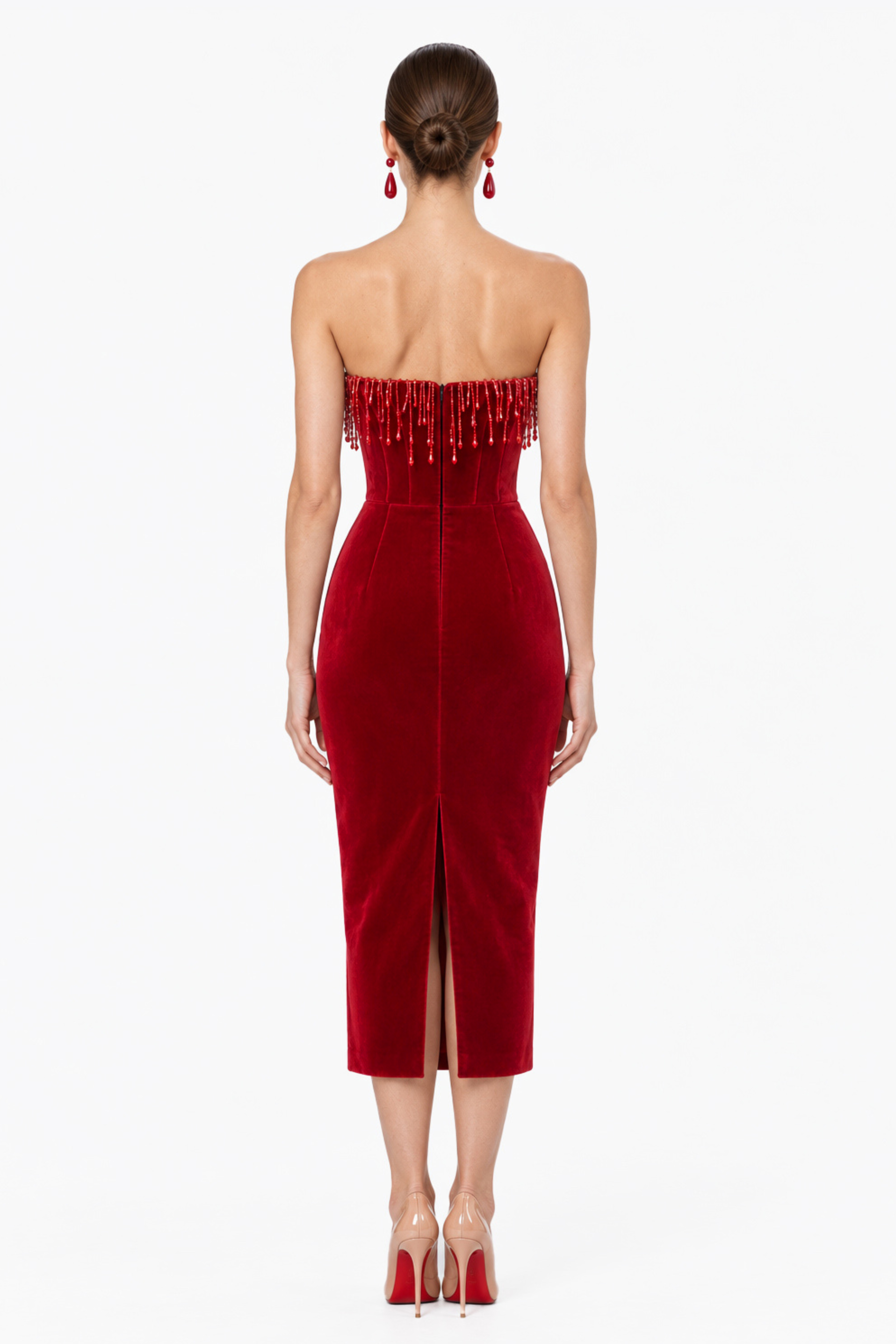 Secret Velvet Corset Midi Dress
