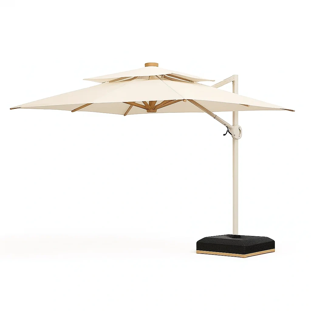 Parasol Ogrodowy Aluminiowy 3m Beżowy-homilume