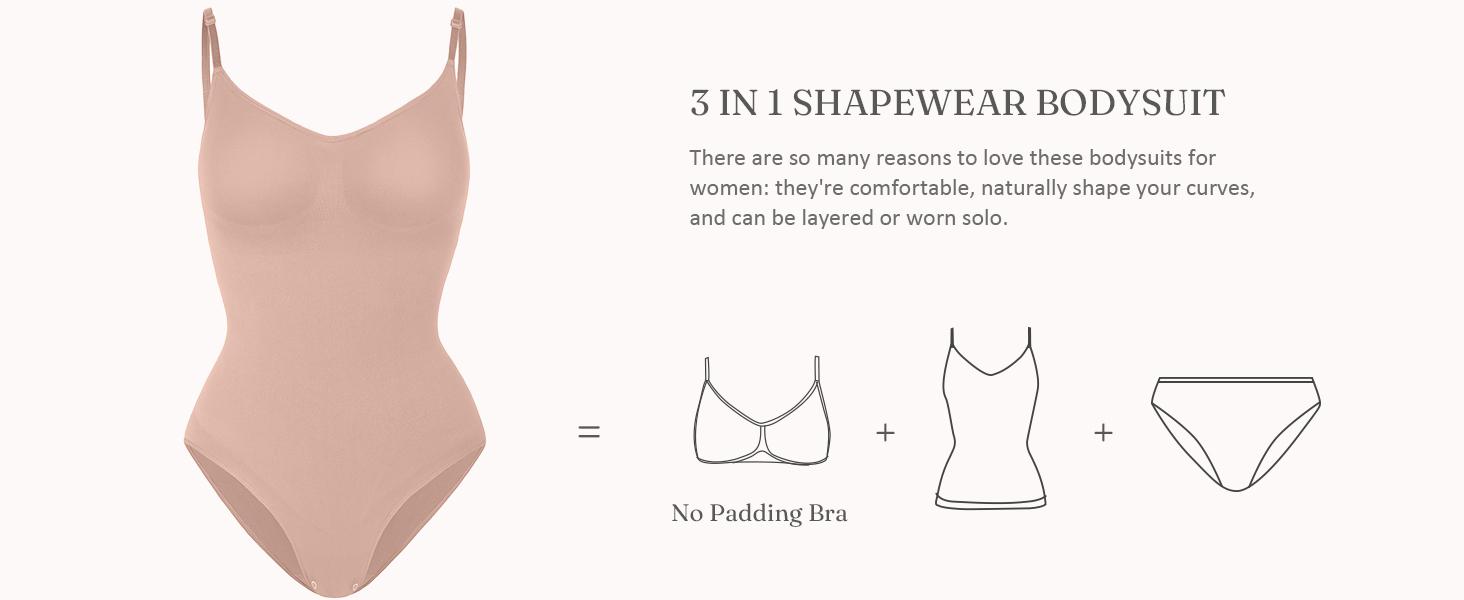 FeelinGirl #Live1 Seamless Thong Bodysuit Comfort Jumpsuit Deals For You Days Fit Adjustable Mother’s Day Style