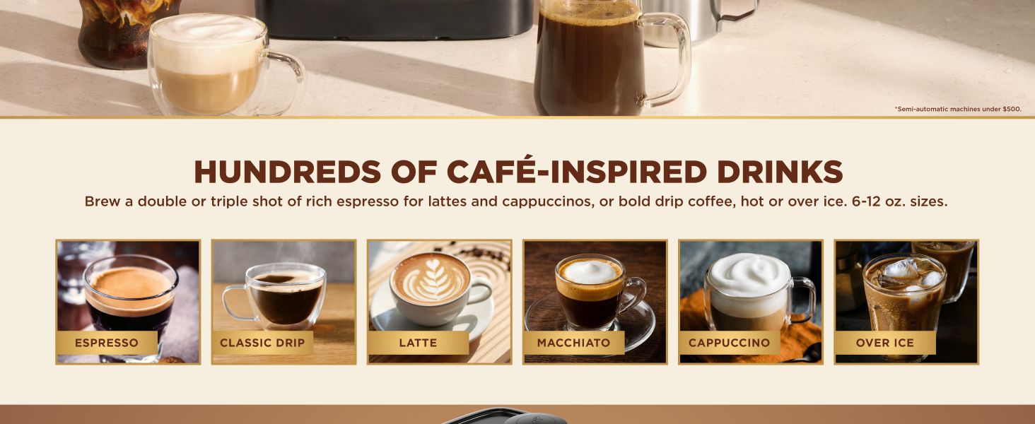 Hundreds of cafe inspired drinks