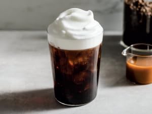 Image of cold brew coffee with text reading rapid cold brew coffee maker.