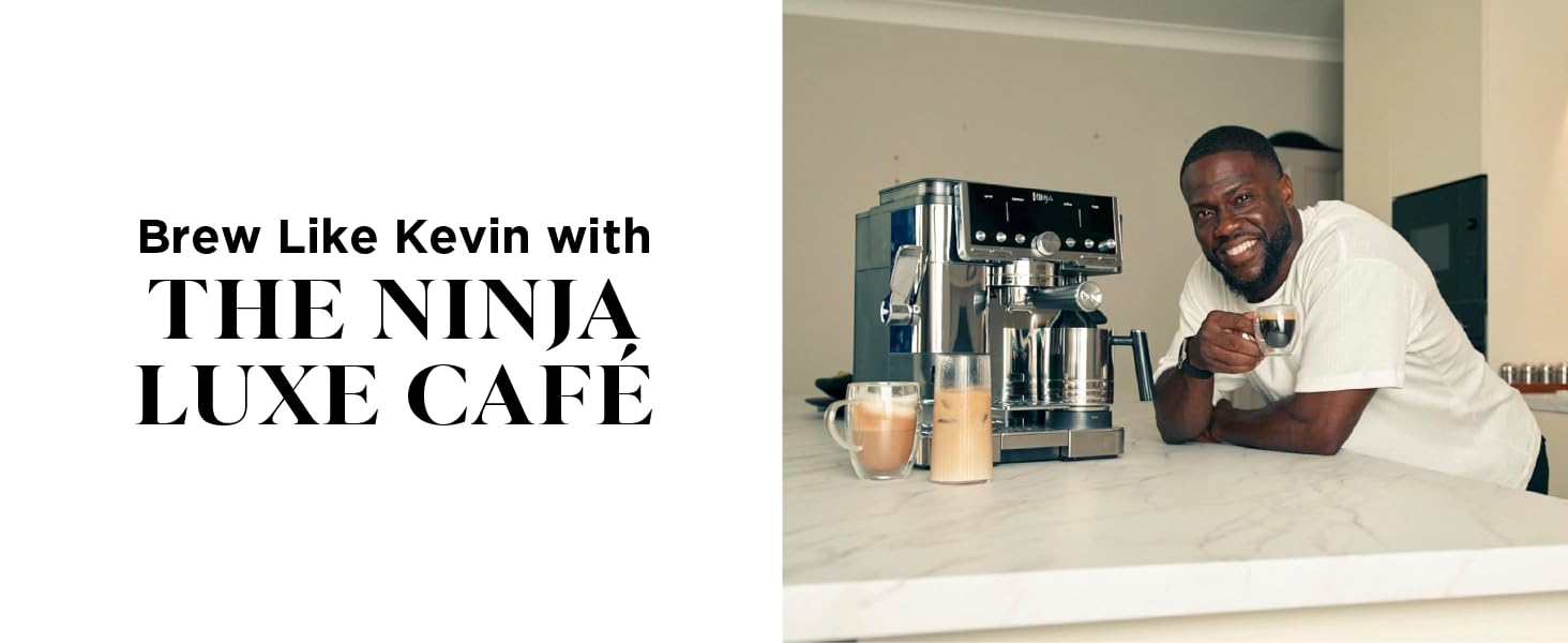 Image of kevin hart next to espresso machine with text reading brew like kevin.
