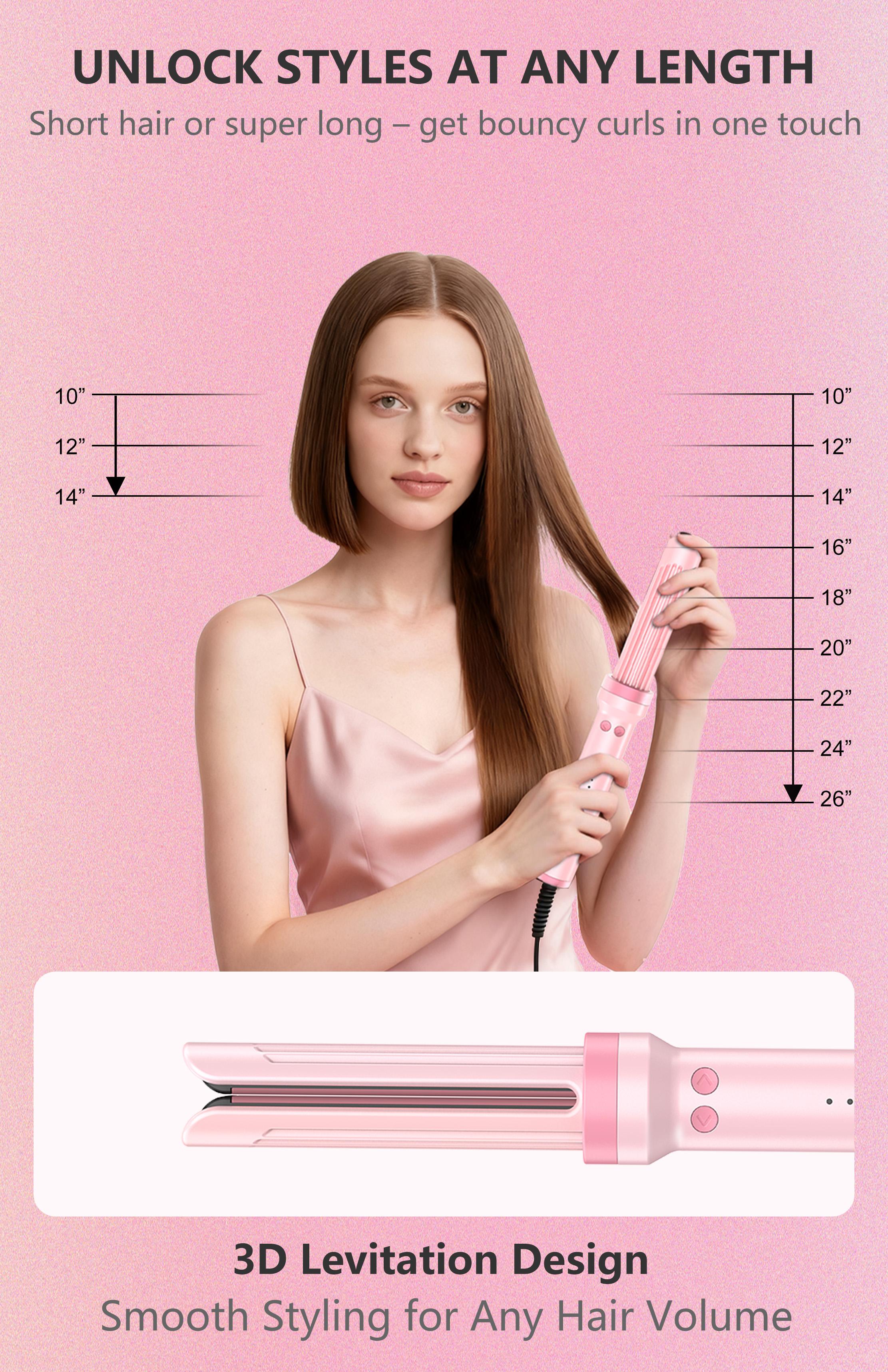 FORLIFA-Pro HyperCurve:3-in-1 Cool Air Automatic Curling & Straightening Iron,5 Min Quick Styling,360° Cooling Airflow,1.1billion Negative Ions,Triple Hair Protect&Burn-Free,Automatic Shut-Off,2-Way Rotation,Anti-Scald,Anti-Tangle,Summervibes FORLIFA-Pro HyperCurve:3-in-1 Cool Air Automatic Curling & Straightening Iron,5 Min Quick Styling,360° Cooling Airflow,1.1billion Negative Ions,Triple Hair Protect&Burn-Free,Automatic Shut-Off,2-Way Rotation,Anti-Scald,Anti-Tangle,Summervibes