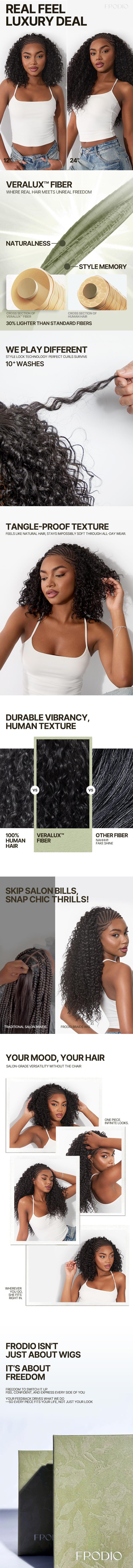Frodio Veralux™ Fiber Fulani Braid Wig 13x6 Frontal Lace Wig | Natural Look, Beginner Friendly Frodio Veralux™ Fiber Fulani Braid Wig 13x6 Frontal Lace Wig | Natural Look, Beginner Friendly