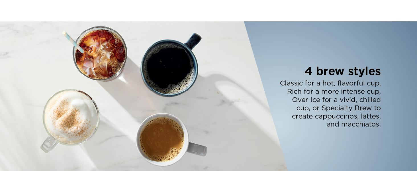 Brew versatility Coffeehouse-style drinks