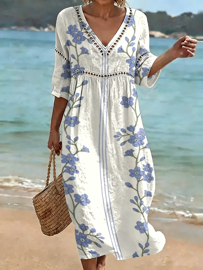 Women's Leisure Vacation Floral Dress
