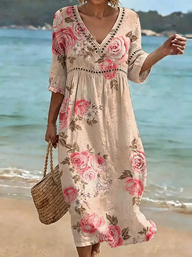 Women's Leisure Vacation Floral Dress