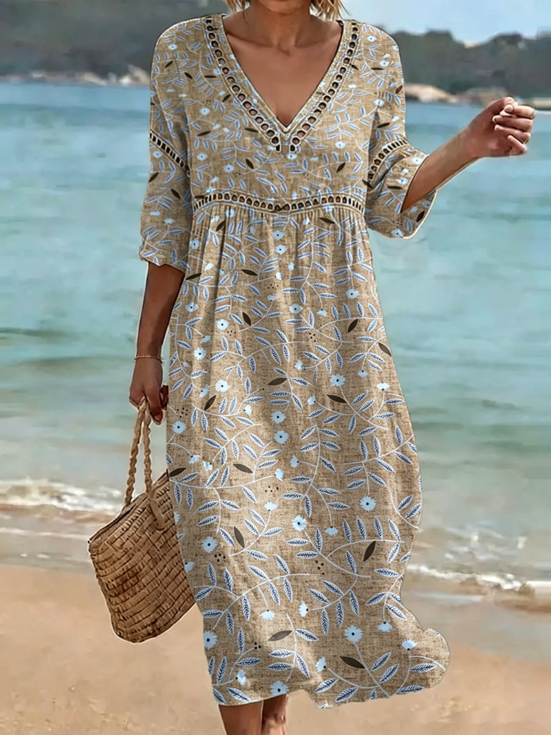 Women's Leisure Vacation Floral Dress