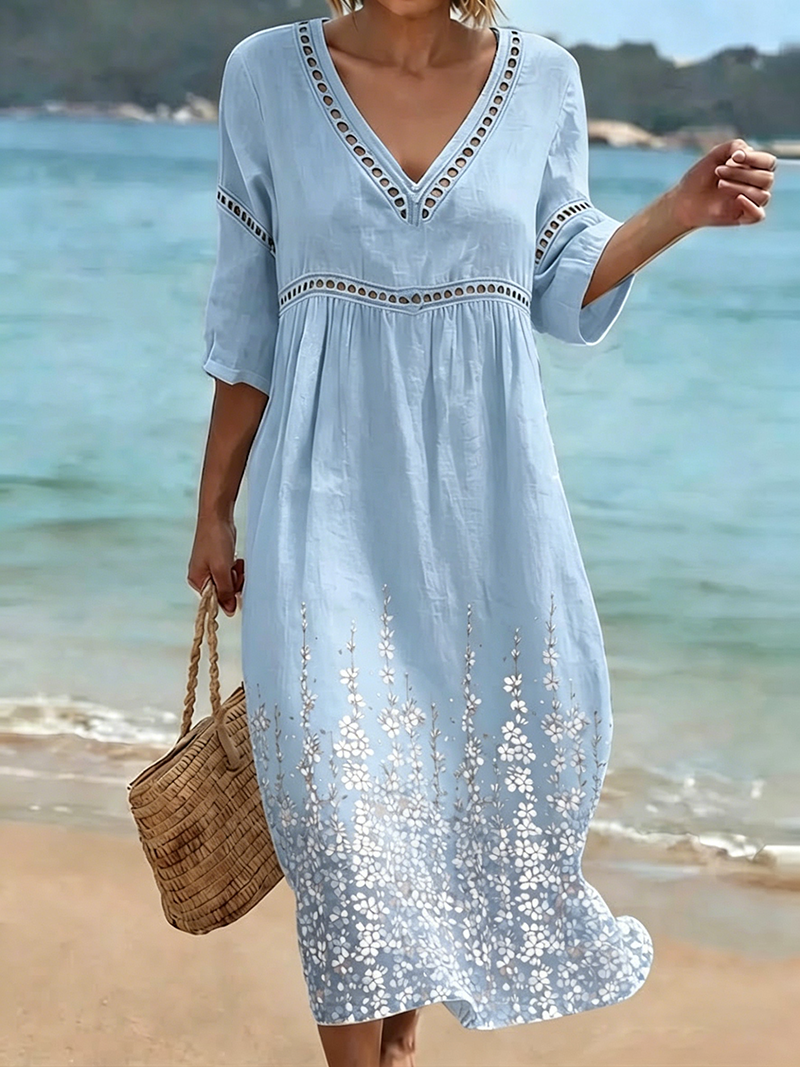 Women's Leisure Vacation Floral Dress