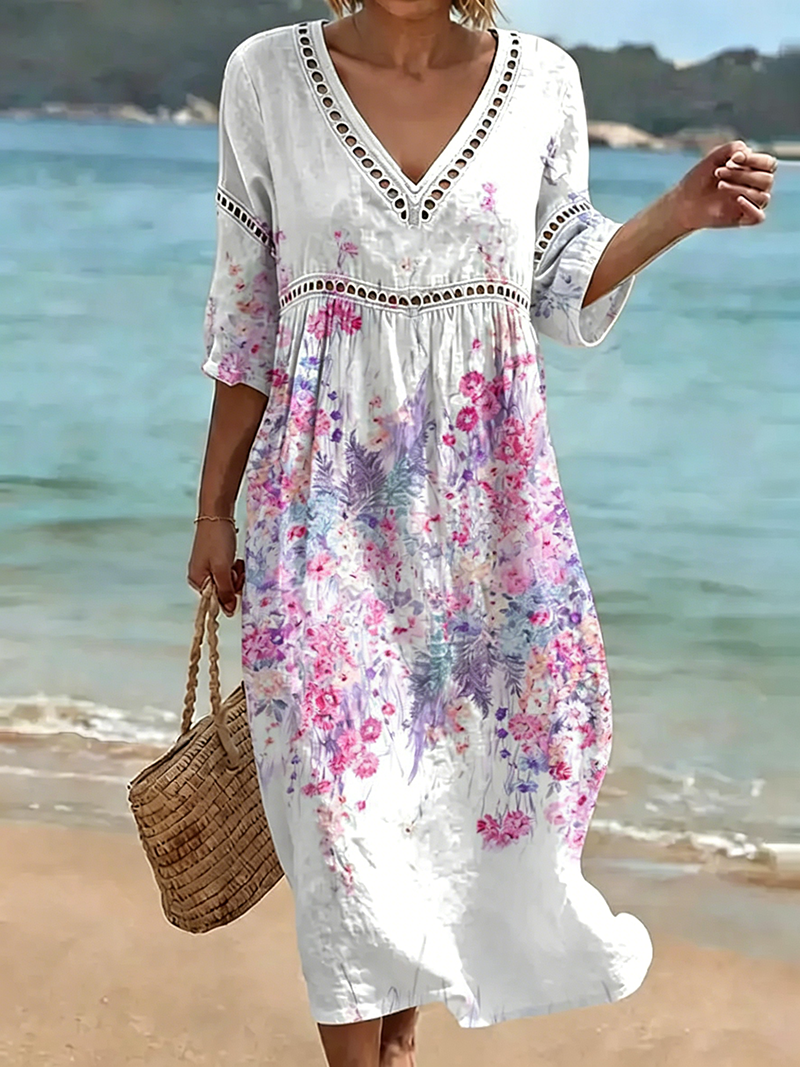 Women's Leisure Vacation Floral Dress