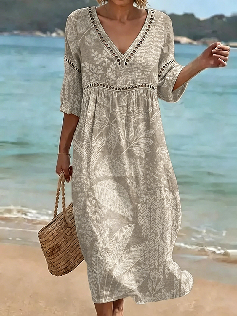 Women's Leisure Vacation Floral Dress