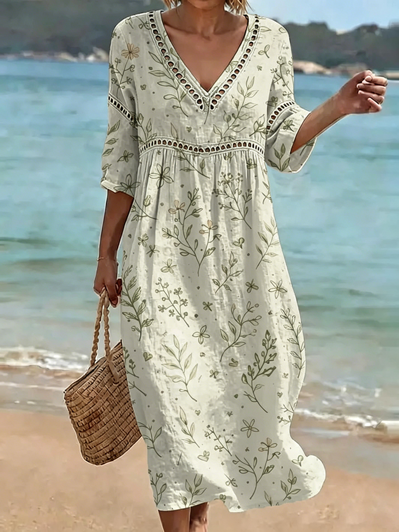 Women's Leisure Vacation Floral Dress