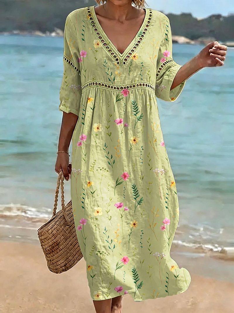 Women's Leisure Vacation Floral Dress