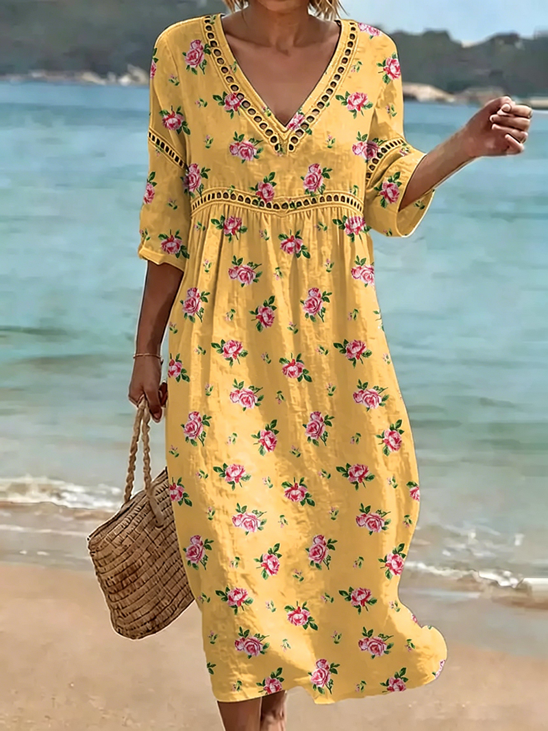 Women's Leisure Vacation Floral Dress