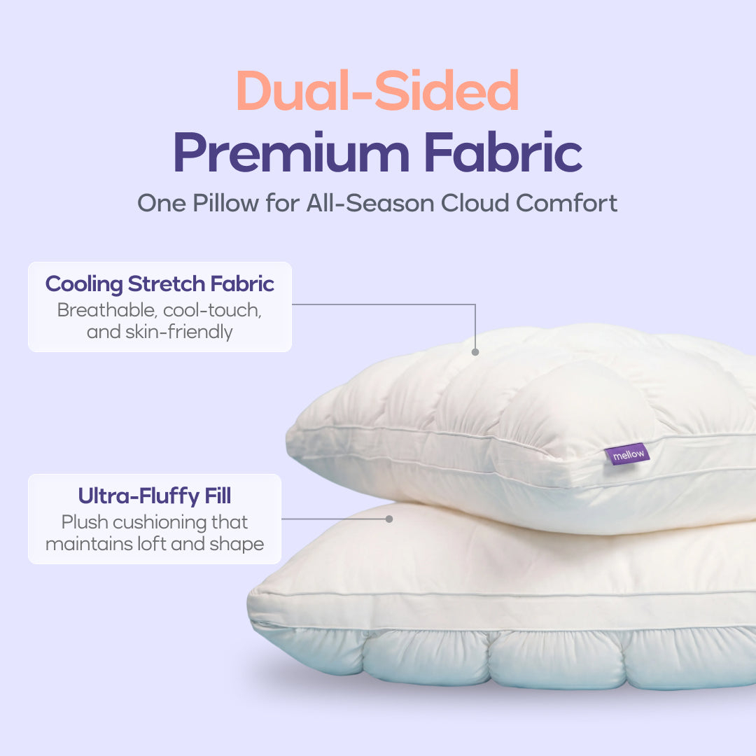 Ultra Fluffy Cooling Ice Silk Cloud Pillow Even Pressure Relief Bed Pillow