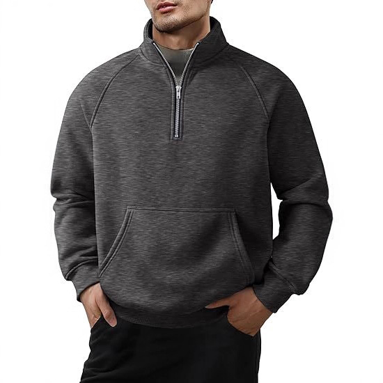 Früher Black Friday 50% Rabatt! - Herren Retro Halb-Reißverschluss Taschen Sweatshirt-deurabatt