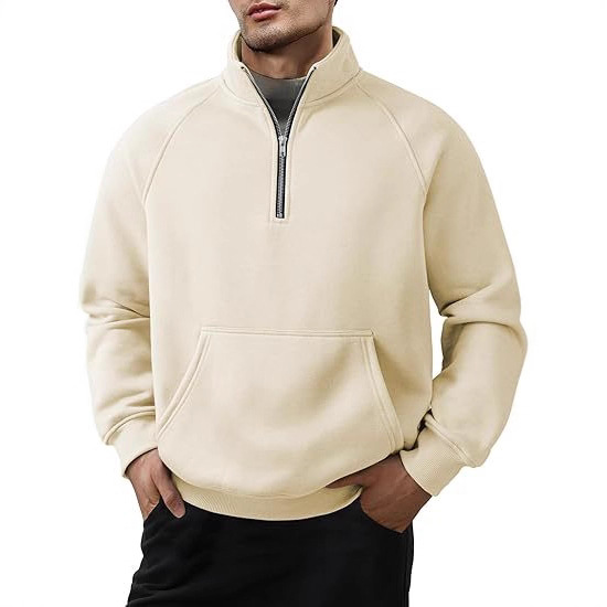 Früher Black Friday 50% Rabatt! - Herren Retro Halb-Reißverschluss Taschen Sweatshirt-deurabatt