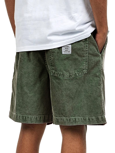 Herren Retro Distressed Corduroy Besticktes Logo Lockere Stretchbund Taschen Shorts-ZierMode