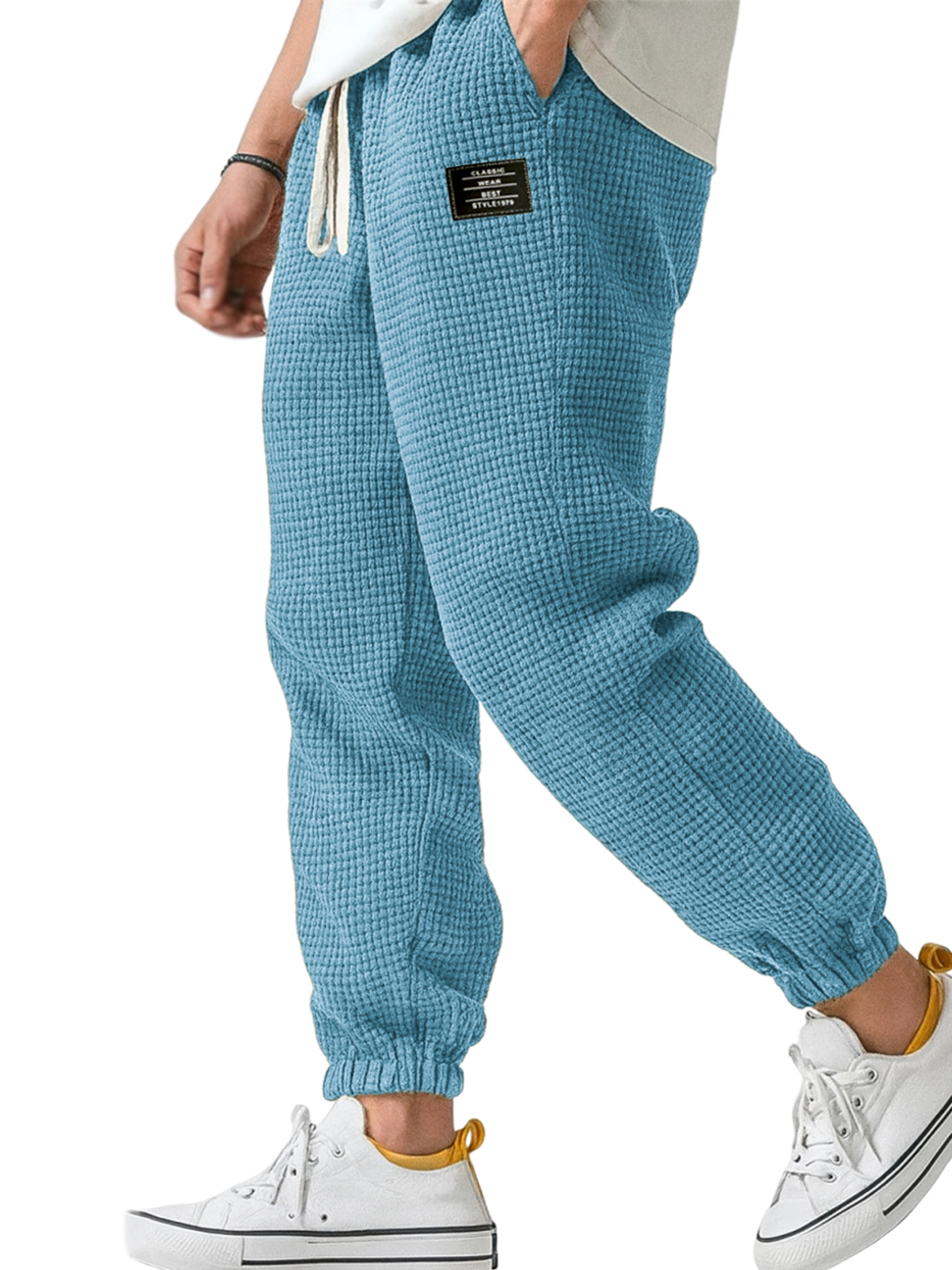 Herren-Freizeithose mit Waffelstruktur-deurabatt