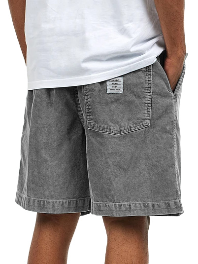 Herren Retro Distressed Corduroy Besticktes Logo Lockere Stretchbund Taschen Shorts-ZierMode