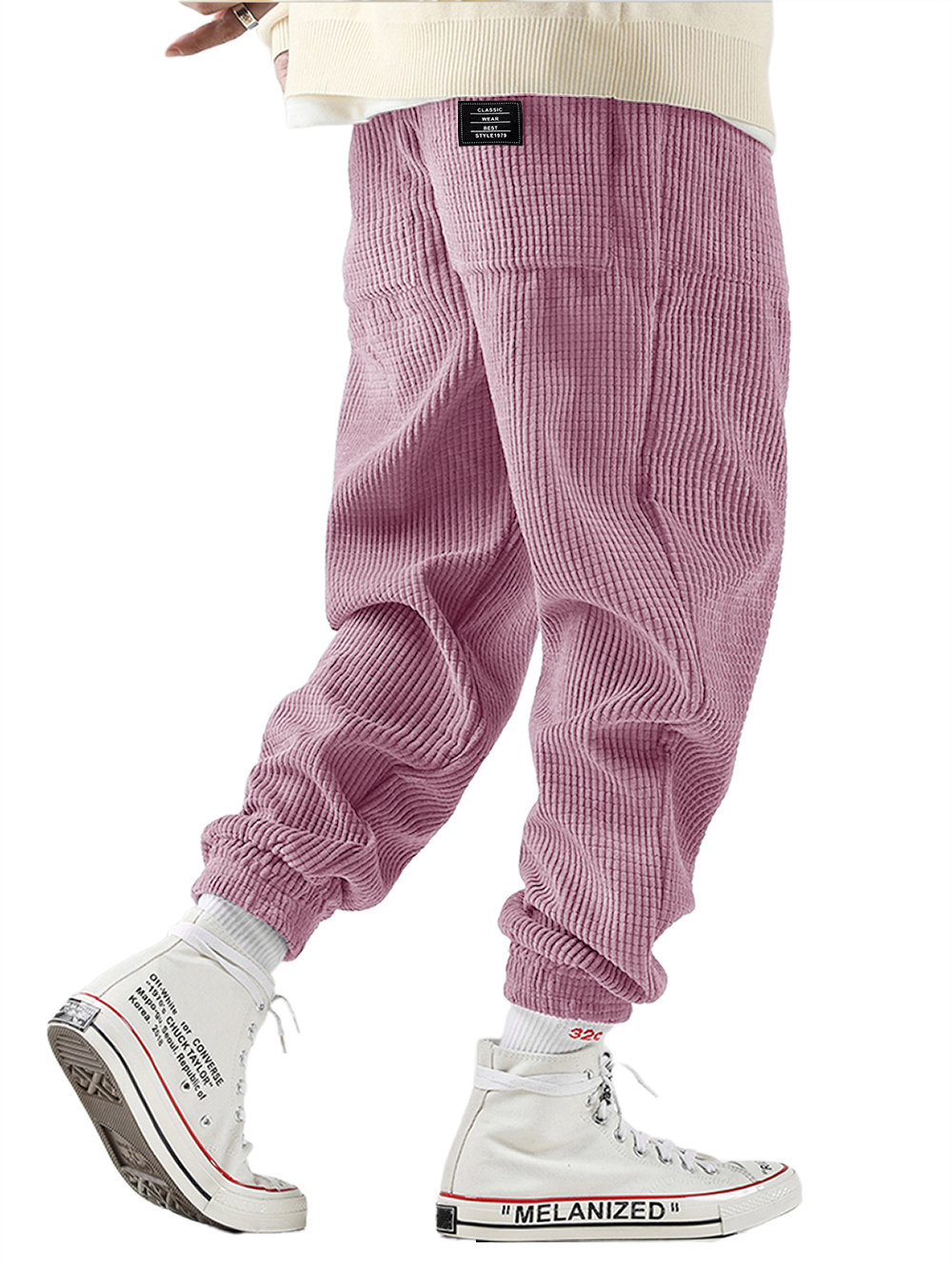 Herren Retro Freizeit Harem-Hosen Cord-Hosen Outdoor Bequeme Herren Lockere Jogging-Sporthosen-ZierMode