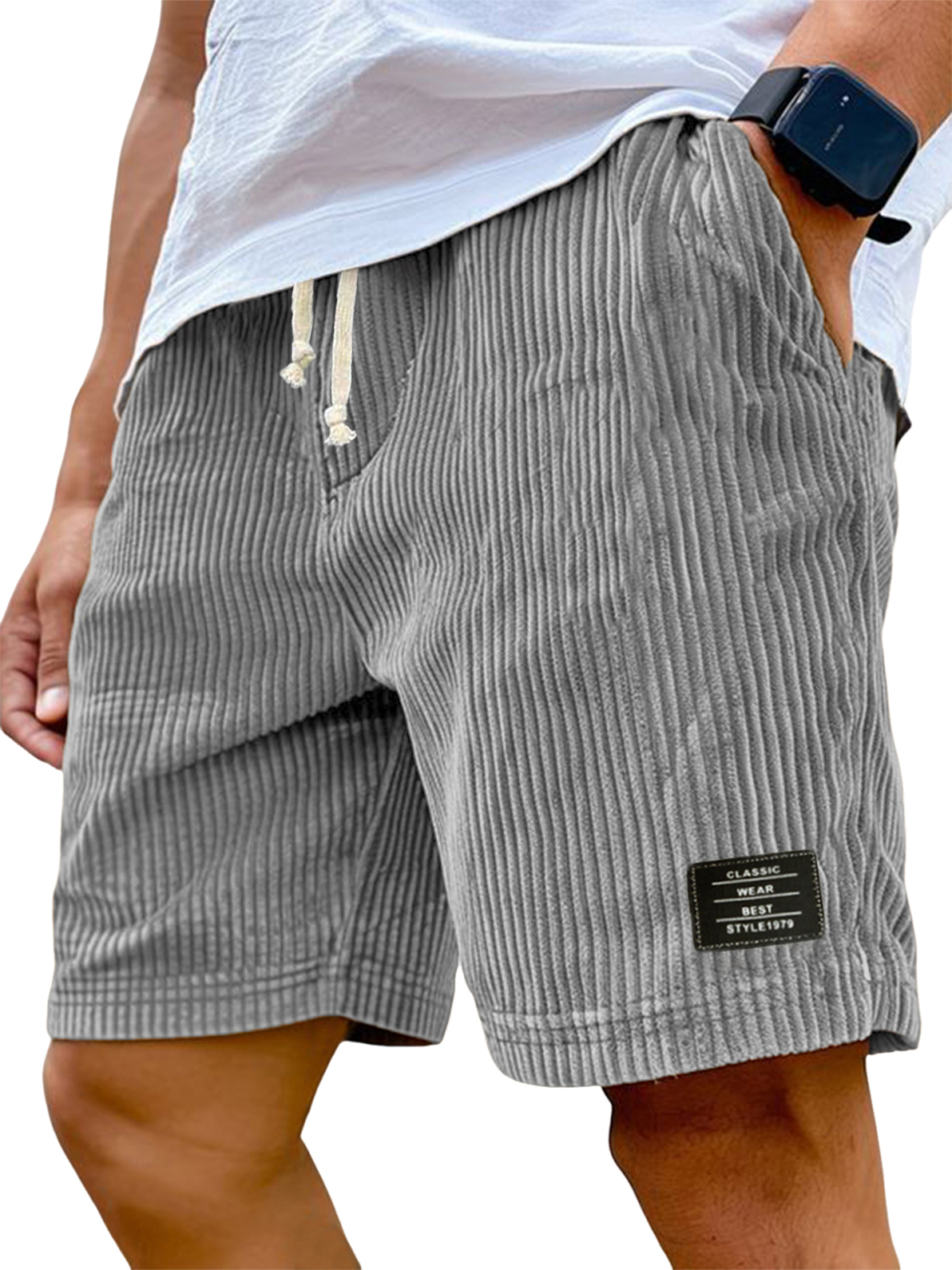 Herren Stilvolle Ripped Klassische Bestickte Label Vielseitige Freizeit Shorts-ZierMode