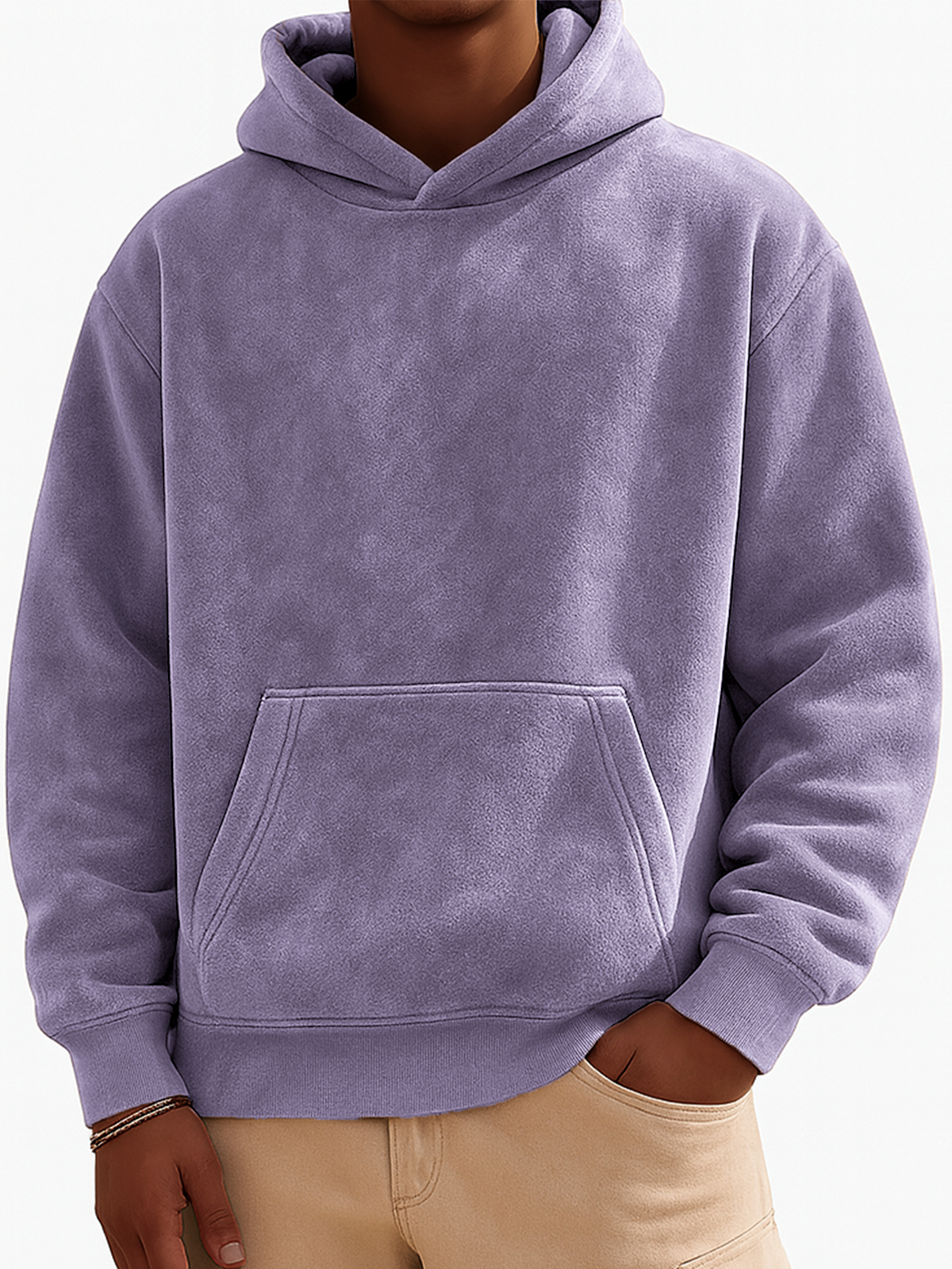 Herren Vintage Wildleder-ähnlicher Abgenutzter Stil Hoodie-deurabatt