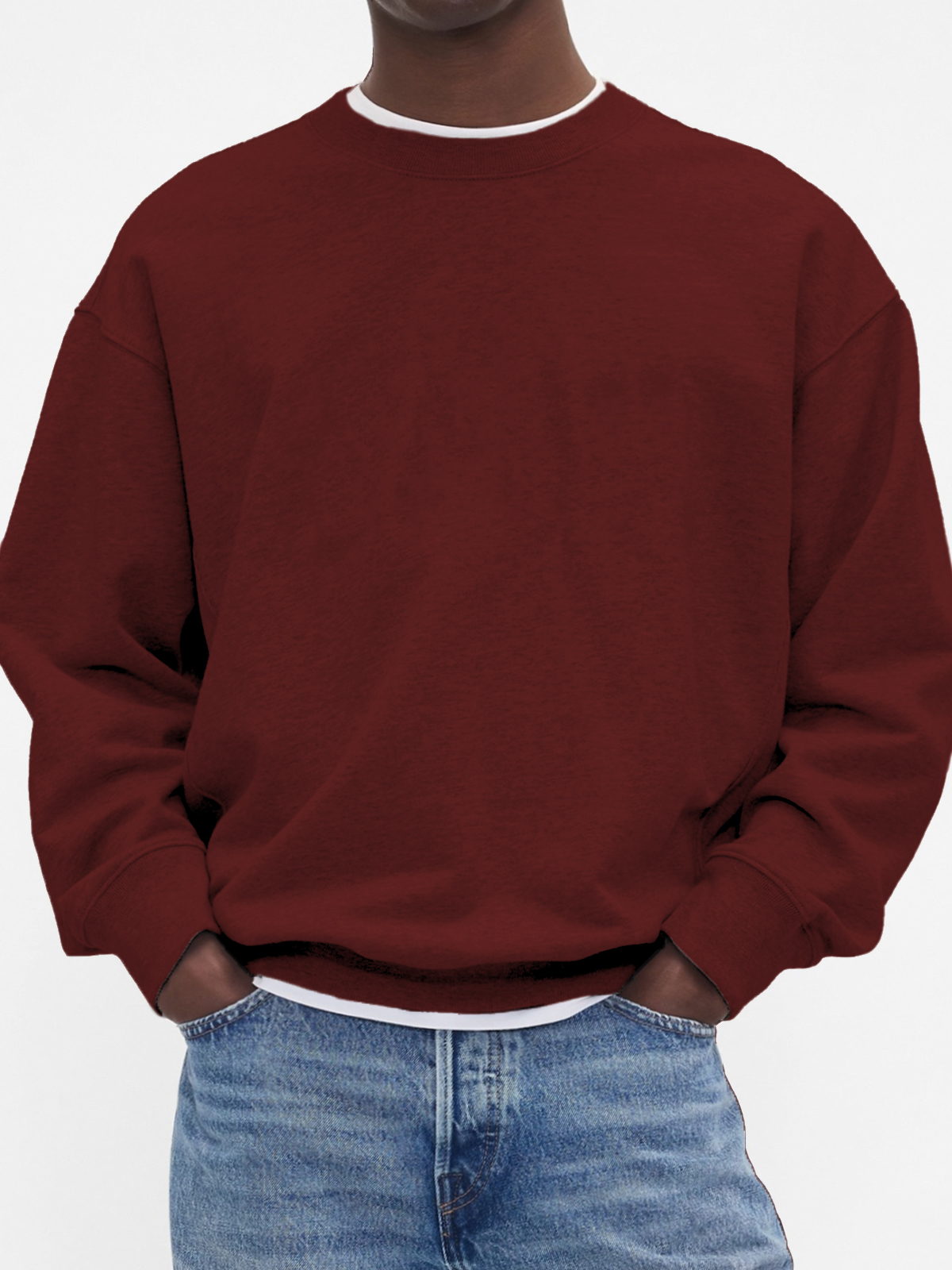 Stilvoller Basic-Pullover für Herren mit Rundhalsausschnitt-deurabatt