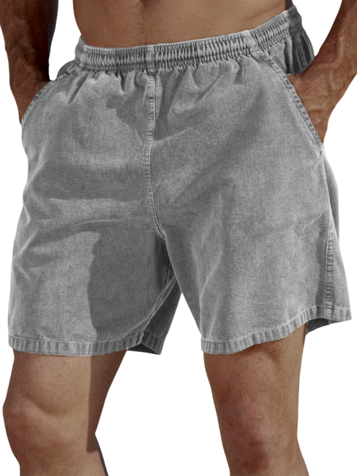 Herren Vintage Gefärbte Abgenutzte Freizeit Strand Urlaub Elastische Taille Shorts-ZierMode